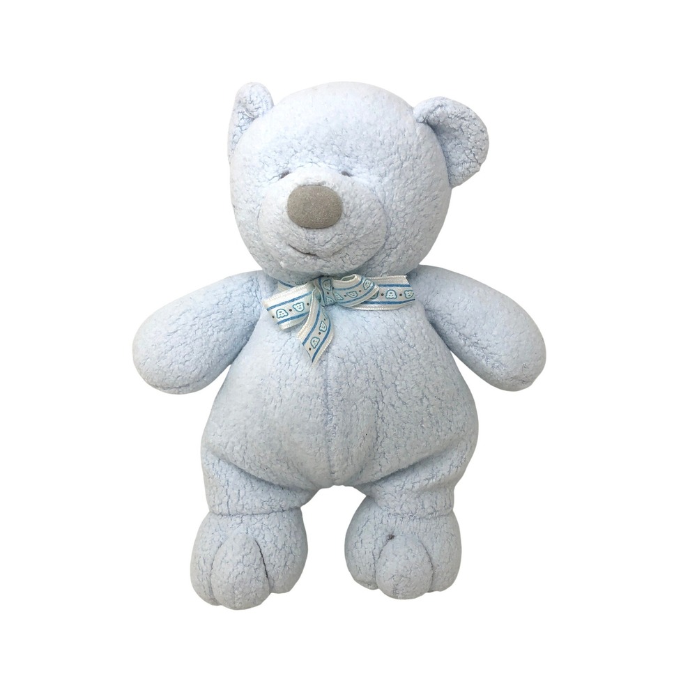 Koala Baby Blue Pastel Teddy Bear Plush Bear Sherpa Rattle Bow Lovey‎